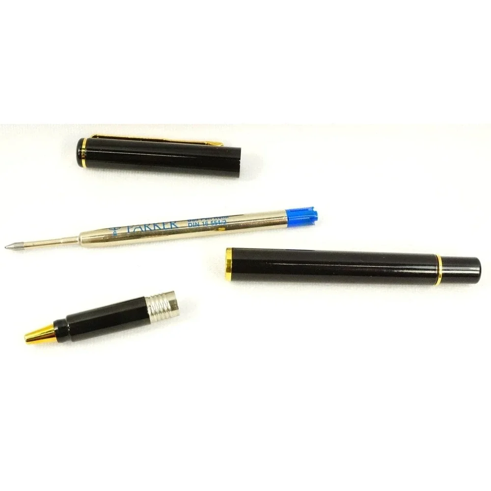 Vintage‎ Black and Gold Parker Ballpoint Pen Made in UK
